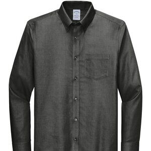 Brooks Brothers® Wrinkle-Free Stretch Nailhead Shirt.    Deep Black.   Size:  XL